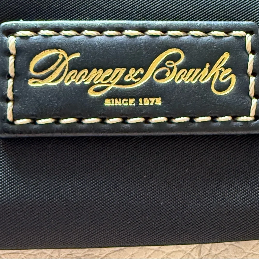 Dooney & Bourke Black‎ Nylon Small Crossbody Bag Hot pink inside 3 zip pockets